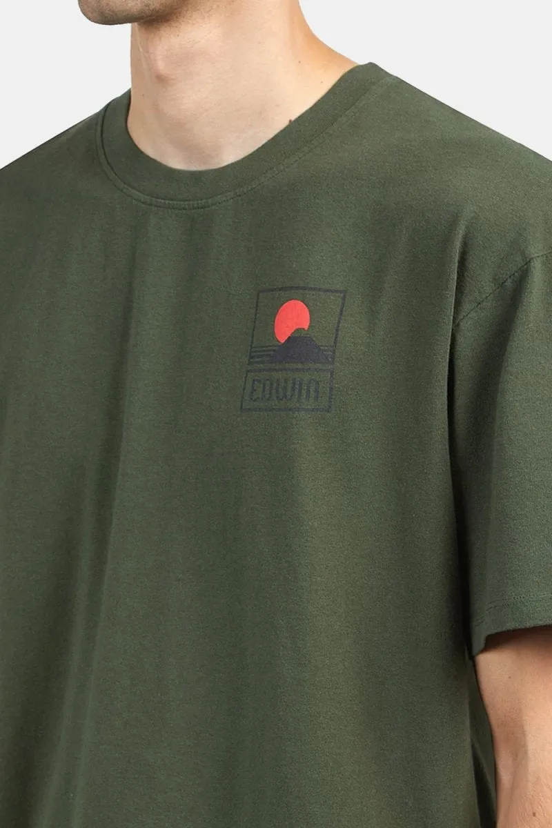 Edwin Sunset On Mount Fuji T-Shirt (Kombu Green)