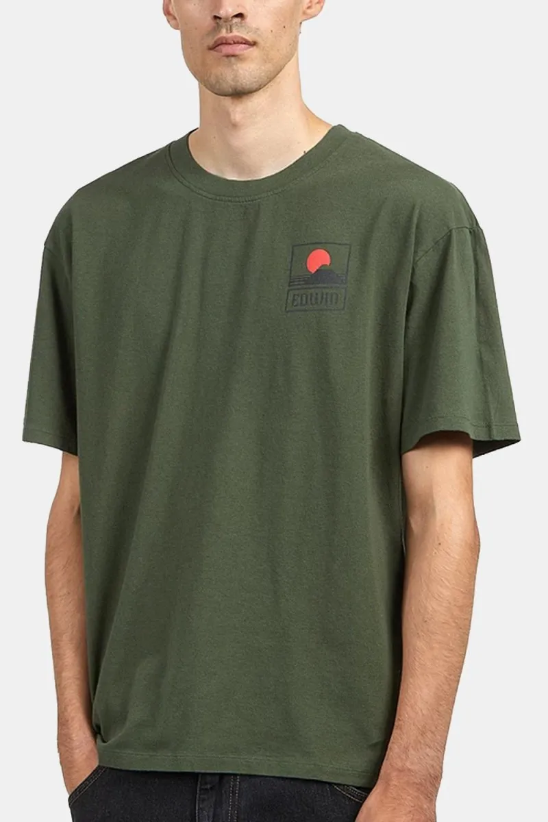 Edwin Sunset On Mount Fuji T-Shirt (Kombu Green)