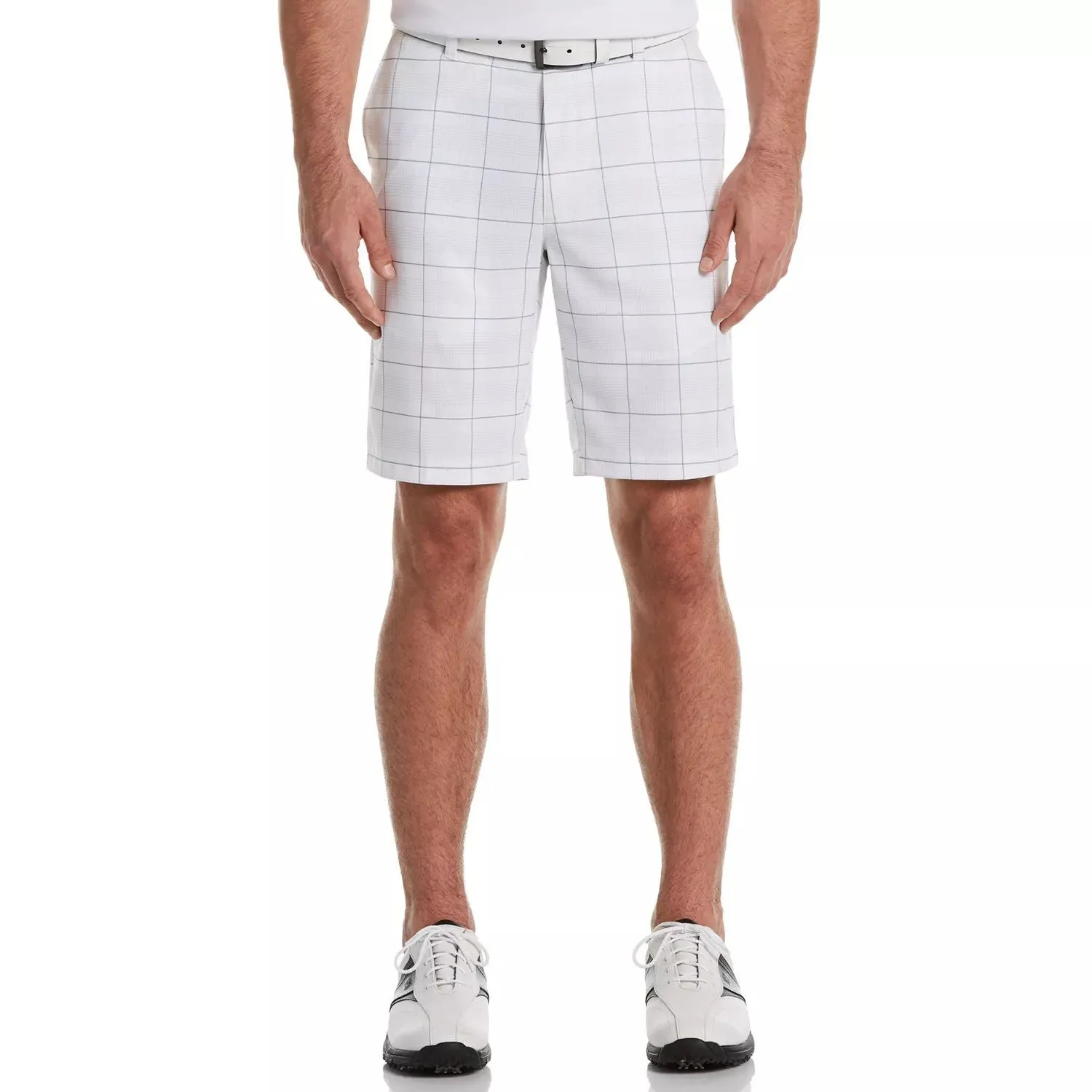 Men's MotionFlow 360 Grand Slam Plaid Golf Shorts, Bright White