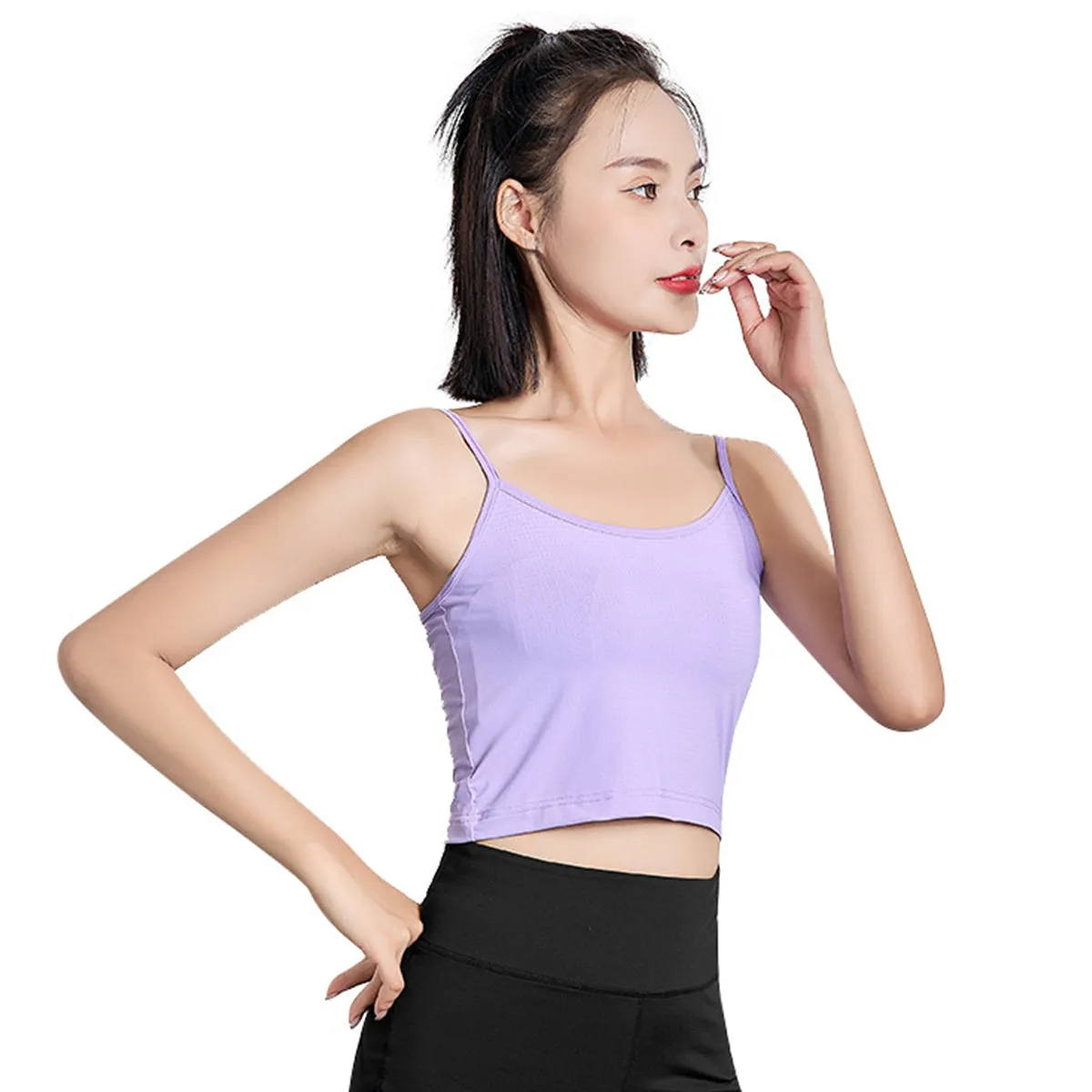 Sidiou Group Anniou Summer Women's UPF50  Camisole Sun Protection Sleeveless Breathable Fitness T-shirt High Elastic Yoga Tank Tops