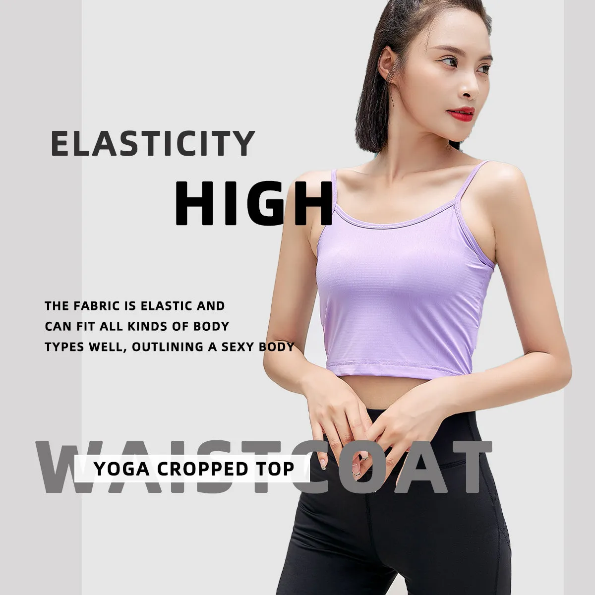 Sidiou Group Anniou Summer Women's UPF50  Camisole Sun Protection Sleeveless Breathable Fitness T-shirt High Elastic Yoga Tank Tops